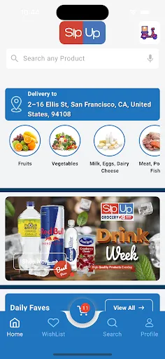 Скриншот 2 — SipUp - 24/7 Alcohol Delivery