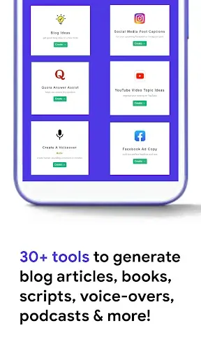 Скриншот 3 — Writecream - AI Content Writer
