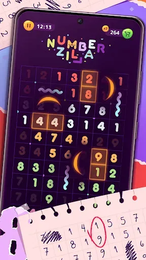 Скриншот 1 — Numberzilla: Головоломки цифры