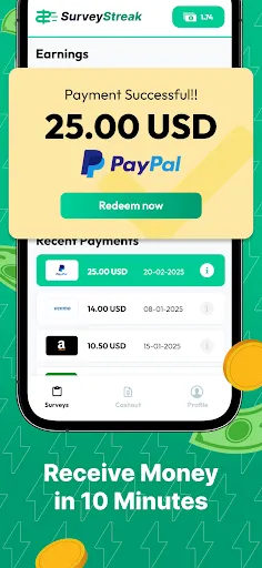 Скриншот 4 — SurveyStreak - Earn Money