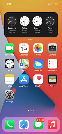 Скриншот 1 — Launcher iOS Widgets