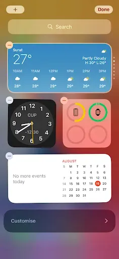 Скриншот 2 — Launcher iOS Widgets