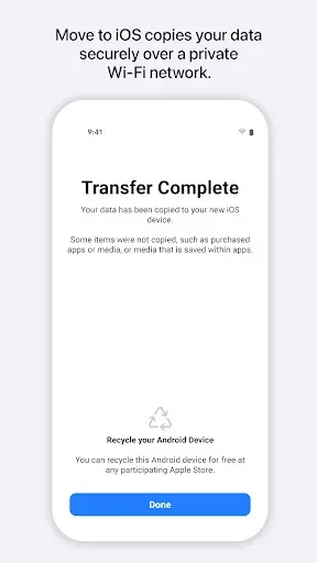 Скриншот 2 — Перенос на iOS