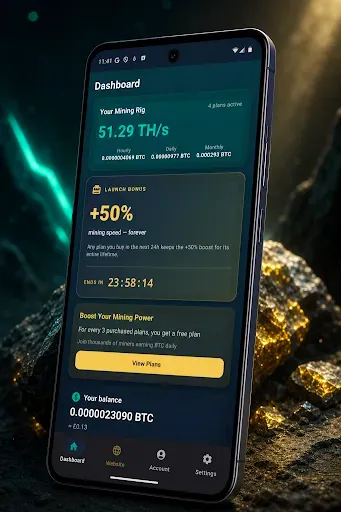 Скриншот 1 — BTC Cloud Miner