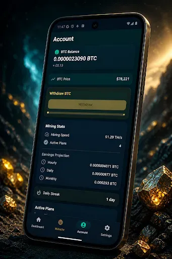 Скриншот 4 — BTC Cloud Miner