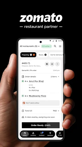 Скриншот 1 — Zomato Restaurant Partner