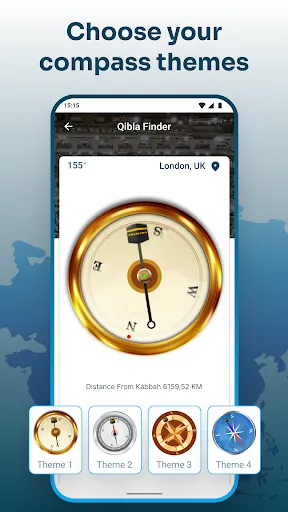 Скриншот 3 — Qibla Compass with Salah Time