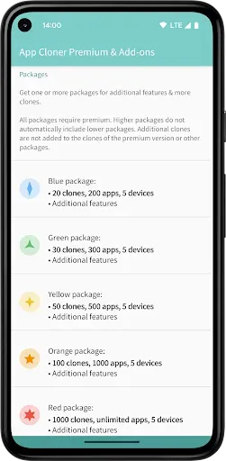 Скриншот 3 — App Cloner Premium & Add-ons