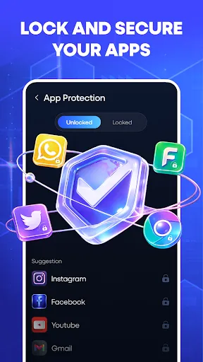 Скриншот 1 — App Lock: Fingerprint & Secure
