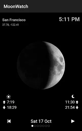 Скриншот 1 — Moon Calendar Watch