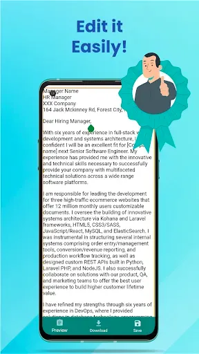Скриншот 4 — Cover Letter Maker for Resume
