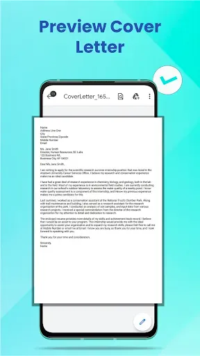 Скриншот 5 — Cover Letter Maker for Resume