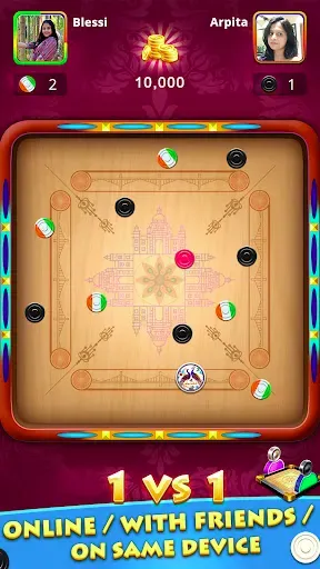 Скриншот 1 — World Of Carrom :3D Board Game