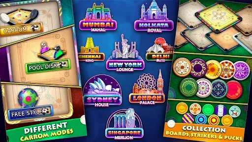 Скриншот 7 — World Of Carrom :3D Board Game