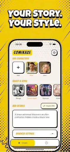Скриншот 2 — Comikaze - Create Comics Manga
