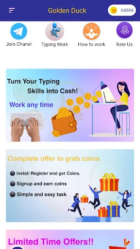 Скриншот 6 — Golden Duck - Typing Work Job