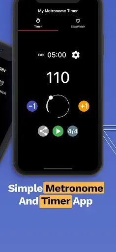 Скриншот 2 — My Metronome Timer : метроном