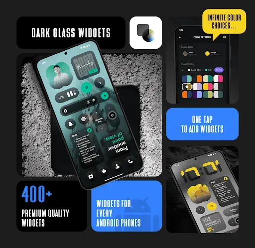 Скриншот 1 — DarkGlass Widgets