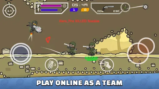 Скриншот 1 — Mini Militia - War.io