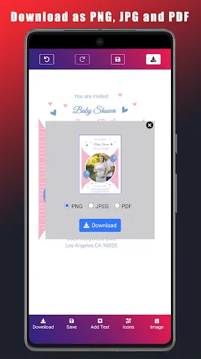 Скриншот 4 — Baby Shower Invitation Card