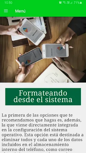 Скриншот 6 — Cómo formatear un teléfono