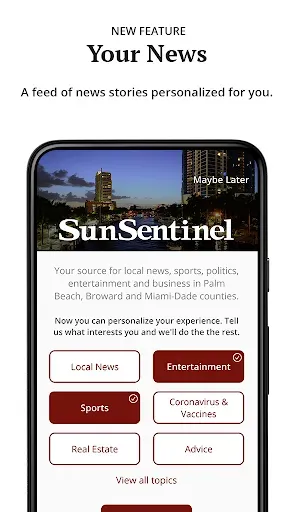 Скриншот 1 — Sun Sentinel