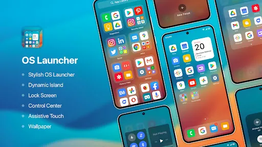 Скриншот 1 — OS Launcher: Phone 16 Theme