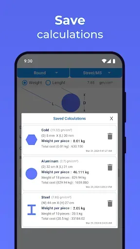Скриншот 5 — Metal Weight Calculator