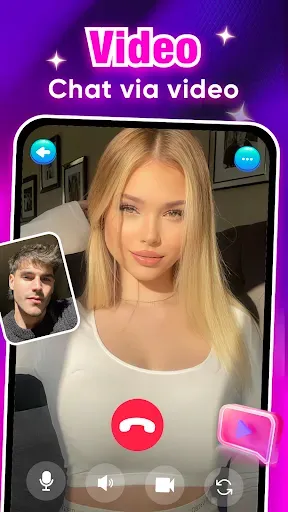 Скриншот 1 — Luvia：Video Chat & Cam