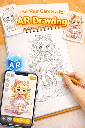 Скриншот 1 — Draw Anime: AR Drawing Sketch