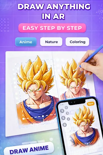 Скриншот 7 — Draw Anime: AR Drawing Sketch