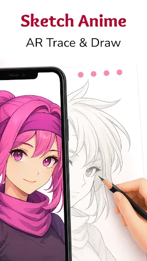 Скриншот 1 — Sketch Anime - AR Trace & Draw