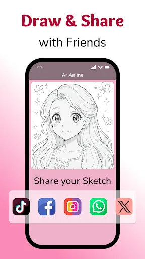 Скриншот 5 — Sketch Anime - AR Trace & Draw