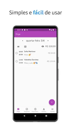 Скриншот 1 — Agenda para Manicures e Beleza