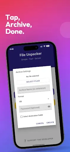 Скриншот 4 — Распаковщик ZIP, 7z, RAR