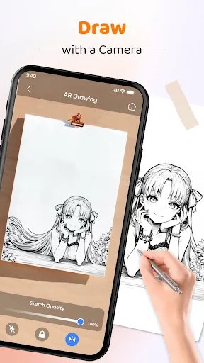 Скриншот 1 — AR Sketch Paint – Drawing App