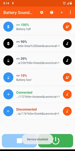 Скриншот 4 — Battery Sound Notification