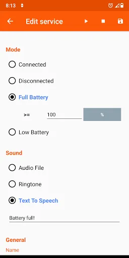 Скриншот 5 — Battery Sound Notification