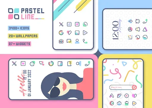 Скриншот 1 — PastelLine IconPack