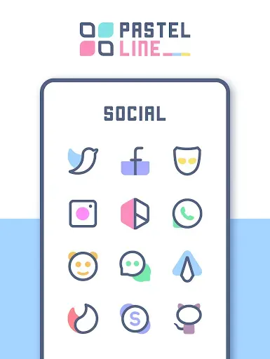 Скриншот 4 — PastelLine IconPack
