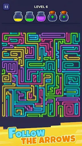 Скриншот 1 — Arrow Rush: Water Color Sort