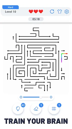 Скриншот 2 — Arrow Maze-Tap Away