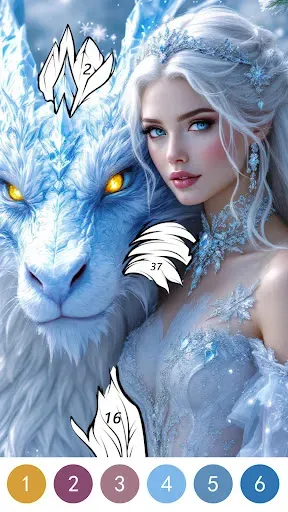 Скриншот 1 — Fantasy Color By Number Game