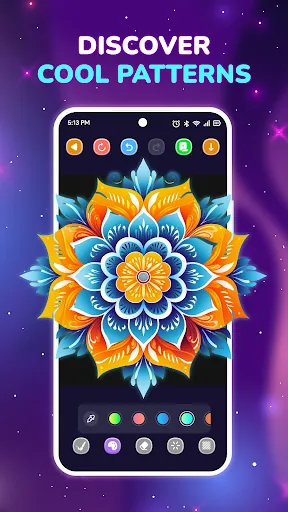 Скриншот 2 — Neon Glow Drawing: Doodle Art