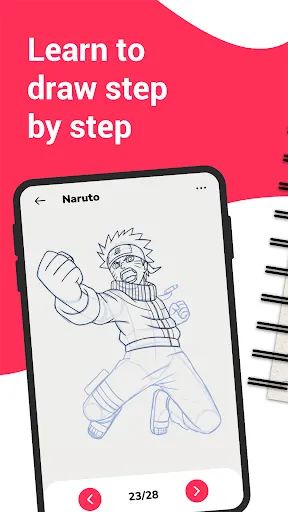 Скриншот 1 — WeDraw - How to Draw Anime