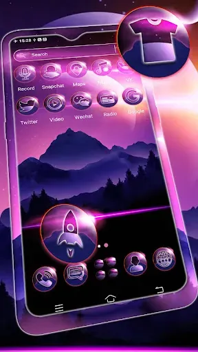 Скриншот 3 — Purple Moon Theme Launcher
