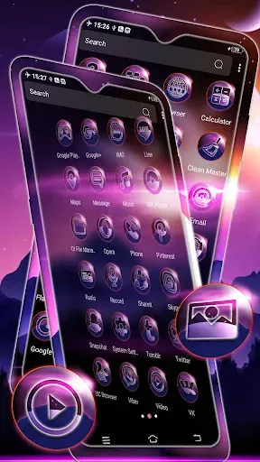 Скриншот 4 — Purple Moon Theme Launcher