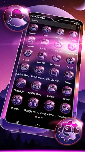 Скриншот 5 — Purple Moon Theme Launcher