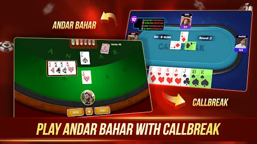 Скриншот 2 — Andar Bahar - Callbreak Game
