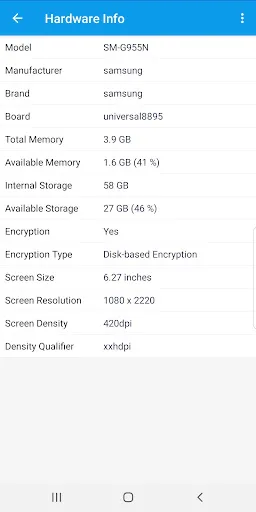 Скриншот 6 — Информация о системе Android